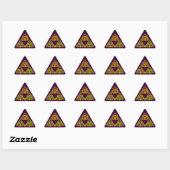 MAGIC ELFIC TALISMAN/GOLD TRIANGY MET GEMSTONES STICKER (Vel)