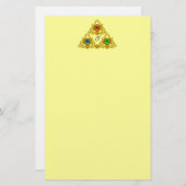 MAGIC ELFIC TALISMAN/GOLD TRIANGYellow Briefpapier (Voorkant / Achterkant)