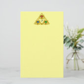 MAGIC ELFIC TALISMAN/GOLD TRIANGYellow Briefpapier (Staand voorkant)