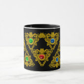 MAGIC ELFIC TALISMAN, GOUDEN DRIEHOEK, EDELSTENEN MOK (Midden)