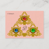 MAGIC ELFIC TALISMAN MONOGRAM, roze Visitekaartje (Achterkant)