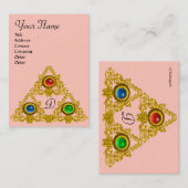 MAGIC ELFIC TALISMAN MONOGRAM, roze Visitekaartje (Voorkant / Achterkant)