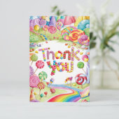 Magic Enchanted Candyland bedankt kaart (Staand voorkant)