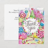 Magic Enchanted Candyland bedankt kaart (Voorkant / Achterkant)