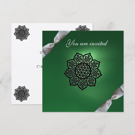 MAGIC EVENT lint groen champagne Kaart (Voorkant / Achterkant)