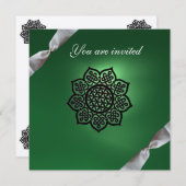 MAGIC EVENT lint groene champagne Kaart (Voorkant / Achterkant)