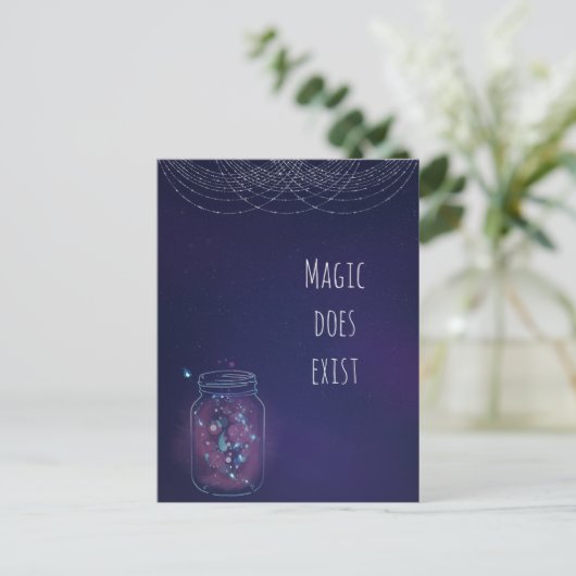 Magic Exist FireFly Jar Briefkaart (Staand voorkant)