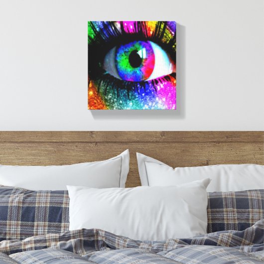 Magic eye canvus canvas afdruk (Insitu (Slaapkamer))