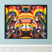 Magic Faces in Magic Places Canvas Afdruk (Insitu (Houten vloer))