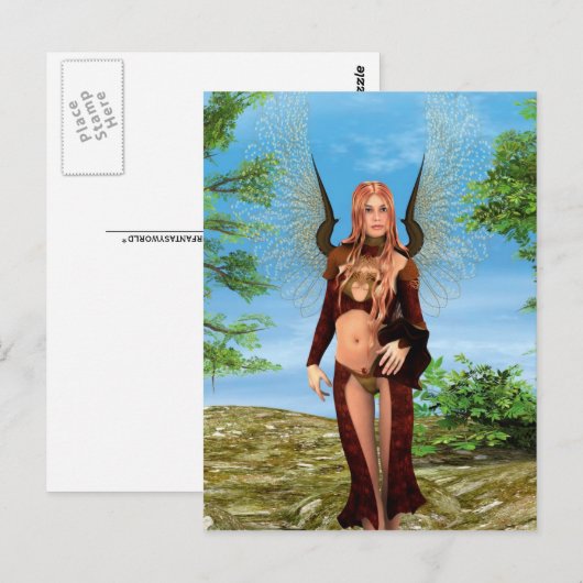 Magic Fairy Briefkaart (Voorkant / Achterkant)