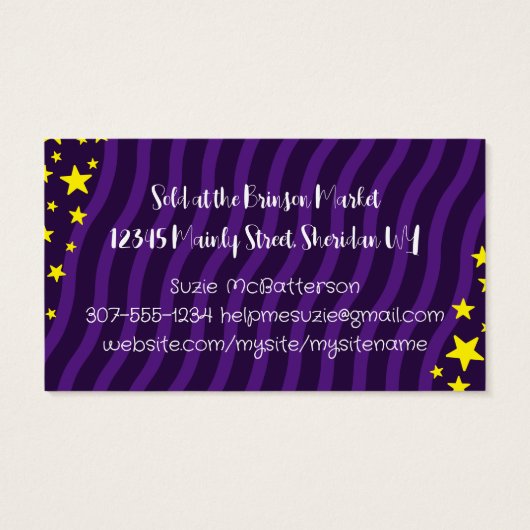 Magic fairy cake cupcake koekje bakkerij bakken visitekaartje (Achterkant)