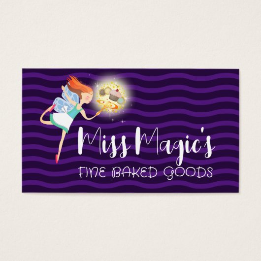 Magic fairy cake cupcake koekje bakkerij bakken visitekaartje (Voorkant)