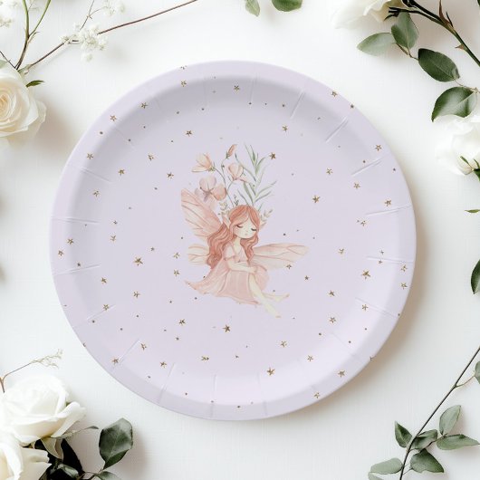 Magic Fairy First Birthday Enchanted Lilac Papieren Bordje