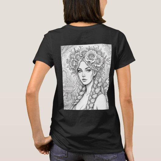 Magic Fairy Line Art – Double Sided Fae T-Shirt (Achterkant)