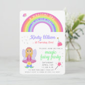 Magic Fairy Party | Viering van de verjaardag van  Kaart (Staand voorkant)