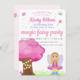 Magic Fairy Party | Viering van de verjaardag van  Kaart