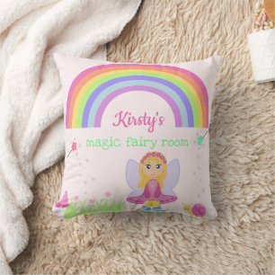 Magic Fairy Princess Gepersonaliseerd meidenhuis Kussen