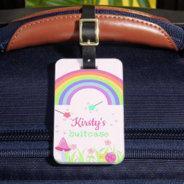 Magic Fairy Rainbow | Gepersonaliseerde Kinderen/m Bagagelabel