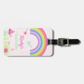 Magic Fairy Rainbow | Gepersonaliseerde Kinderen/m Bagagelabel (Voorkant horizontaal)