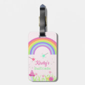 Magic Fairy Rainbow | Gepersonaliseerde Kinderen/m Bagagelabel (Achterkant verticaal)