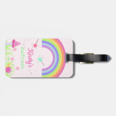 Magic Fairy Rainbow | Gepersonaliseerde Kinderen/m Bagagelabel (Achterkant horizontaal)