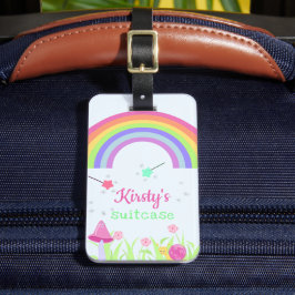 Magic Fairy Rainbow | Gepersonaliseerde Kinderen/m Bagagelabel