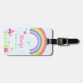 Magic Fairy Rainbow | Gepersonaliseerde Kinderen/m Bagagelabel (Voorkant horizontaal)