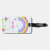 Magic Fairy Rainbow | Gepersonaliseerde Kinderen/m Bagagelabel (Achterkant horizontaal)