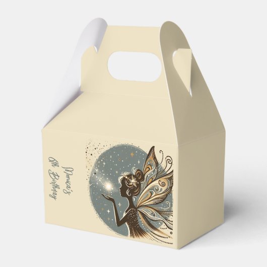 Magic Fairy silhouet kinderverjaardag Bedankdoosjes (Achterkant)