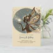 Magic Fairy silhouet kinderverjaardag Kaart (Staand voorkant)