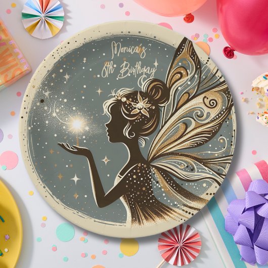 Magic Fairy silhouet kinderverjaardag Papieren Bordje
