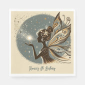 Magic Fairy silhouet kinderverjaardag Servet (Voorkant)
