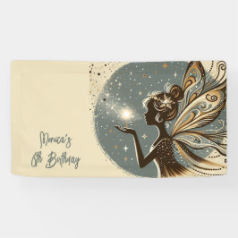 Magic Fairy silhouet kinderverjaardag Spandoek