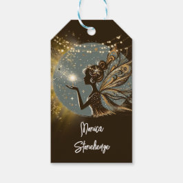 Magic Fairy silhouet 's nachts kinderen verjaardag Cadeaulabel