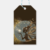 Magic Fairy silhouet 's nachts kinderen verjaardag Cadeaulabel (Achterkant)