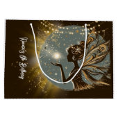 Magic Fairy silhouet 's nachts kinderen verjaardag Groot Cadeauzakje (Achterkant)