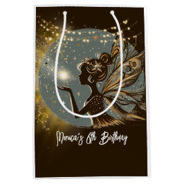 Magic Fairy silhouet 's nachts kinderen verjaardag Medium Cadeauzakje