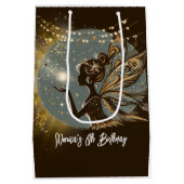 Magic Fairy silhouet 's nachts kinderen verjaardag Medium Cadeauzakje (Achterkant)