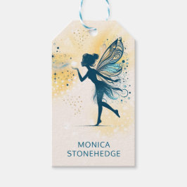 Magic Fairy stof en sterren kinderverjaardag Cadeaulabel