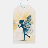 Magic Fairy stof en sterren kinderverjaardag Cadeaulabel (Achterkant)