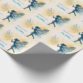 Magic Fairy stof en sterren kinderverjaardag Cadeaupapier (Hoek)