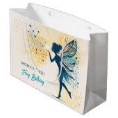 Magic Fairy stof en sterren kinderverjaardag Groot Cadeauzakje (Achterkant Gekanteld)