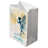 Magic Fairy stof en sterren kinderverjaardag Medium Cadeauzakje (Voorkant Gekanteld)