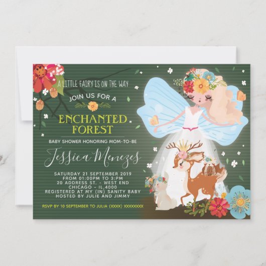 Magic Fairy Tale Baby shower Kaart (Voorkant)