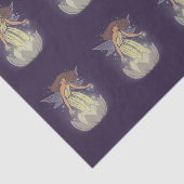 Magic Fairy White Flower Glow Fantasy Art Tissuepapier (Detail)