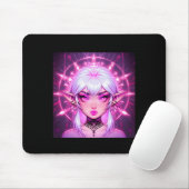 Magic Fantasy Elf Anime Girl Sticker Muismat (Met muis)