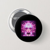 Magic Fantasy Elf Anime Girl Sticker Ronde Button 5,7 Cm (Voorkant /achterkant)