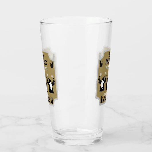 Magic Fantasy Wizard Gift Glas (Links)