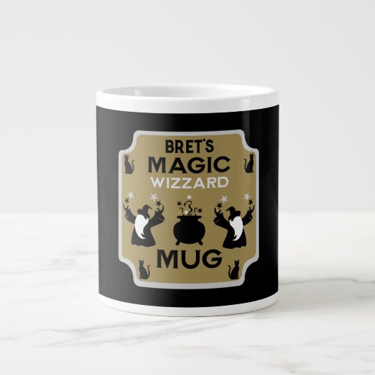 Magic Fantasy Wizard Gift Grote Koffiekop (Voorkant)