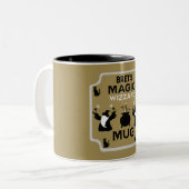 Magic Fantasy Wizard Gift Tweekleurige Koffiemok (Voorkant links)